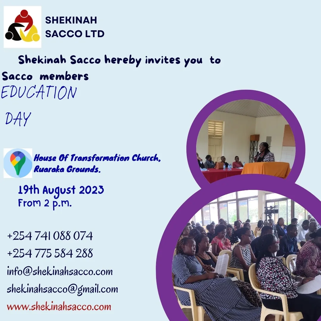 Shekinah Sacco Society Ltd Education Day August 2023