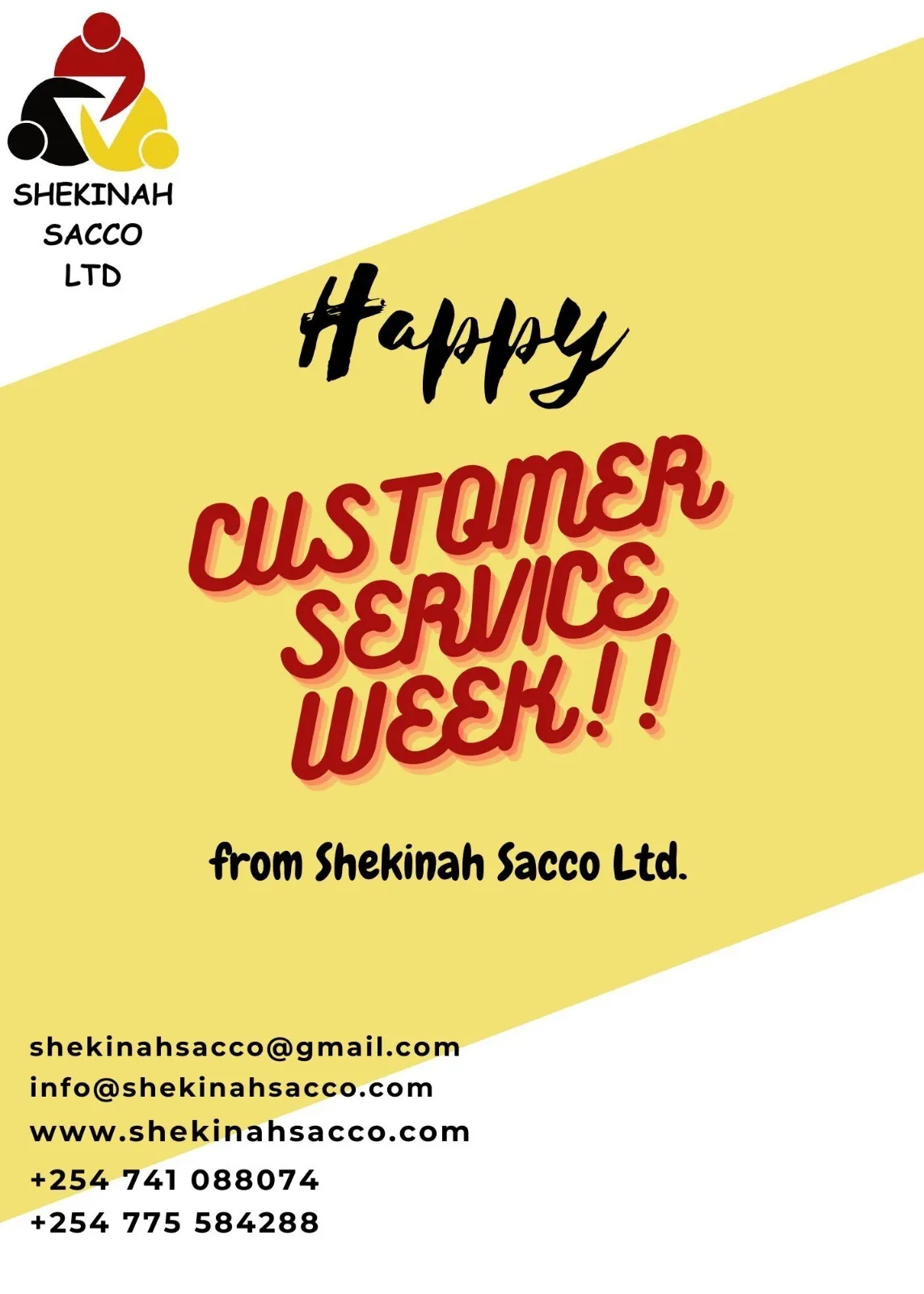 Shekinah Sacco Society Ltd Customer Service Week 2023